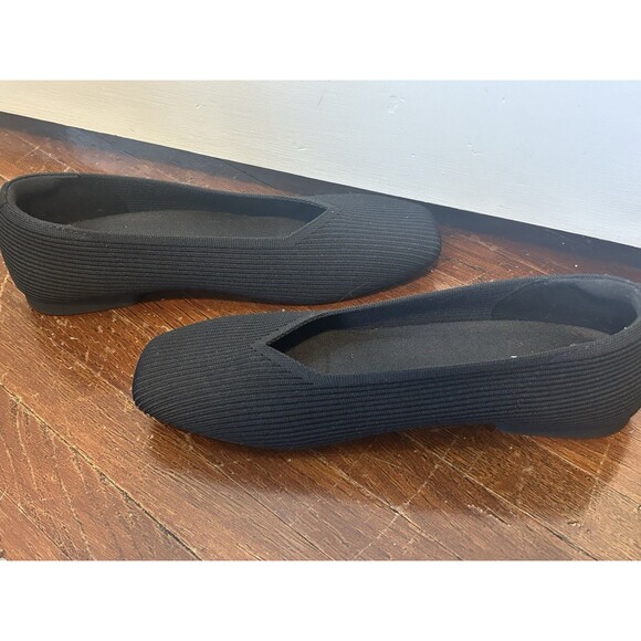 NWOT Vivaia Margot Square-Toe Black Cushioned Slip on Size 38.5 / 7.5 Business - Picture 2 of 9